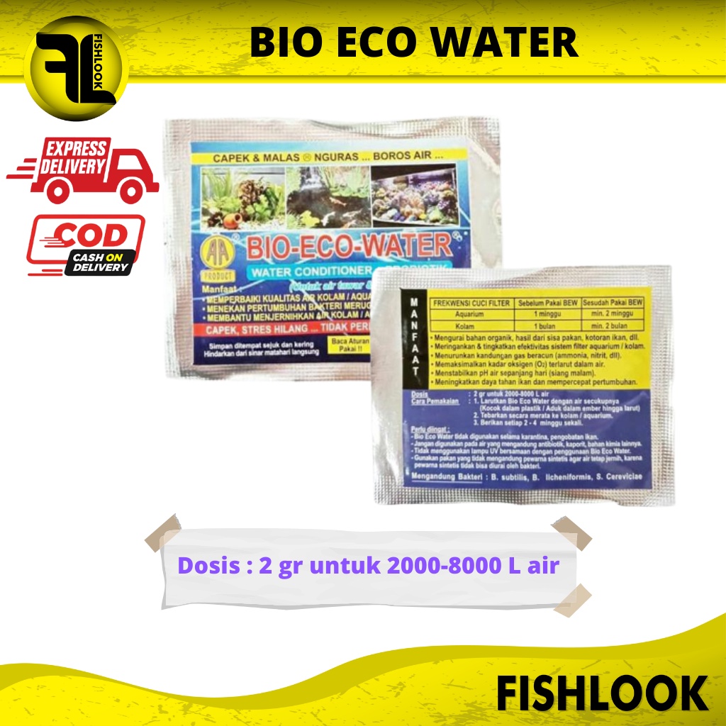 BIO ECO WATER conditioner Probiotik Penjernih Air Aquarium Kolam