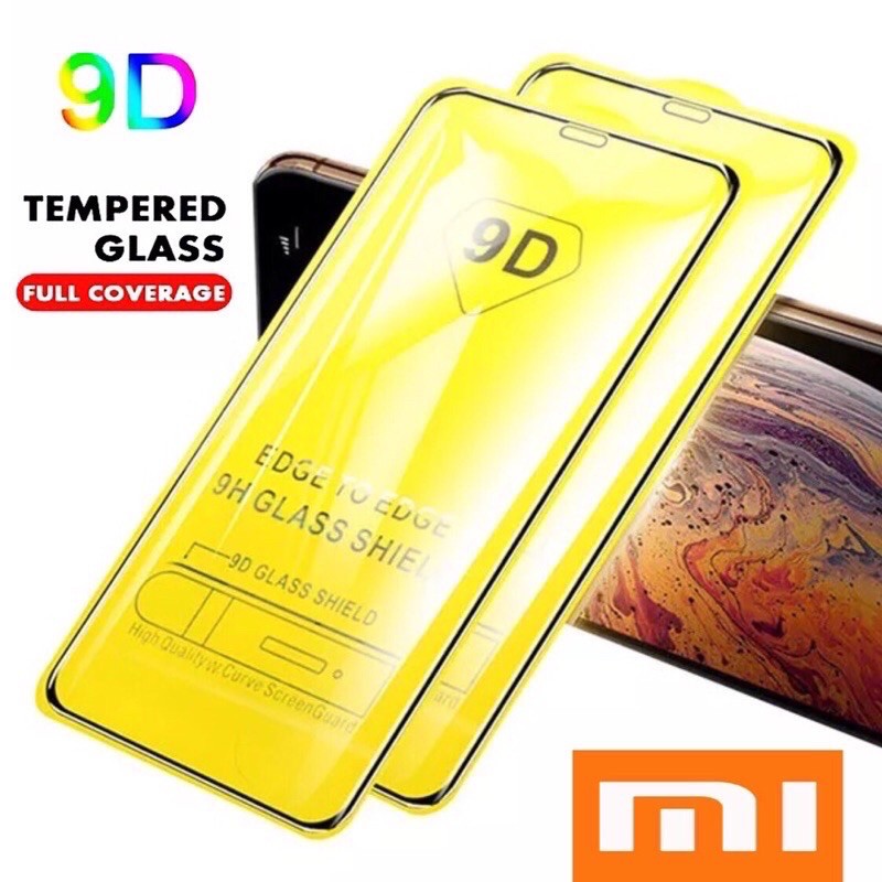 TEMPERED GLASS 5D/6D/9D FULL COVER XIAOMI REDMI 4/4X/5A/NOTE9T/NOTE 10/Note 10Pro/Poco M3