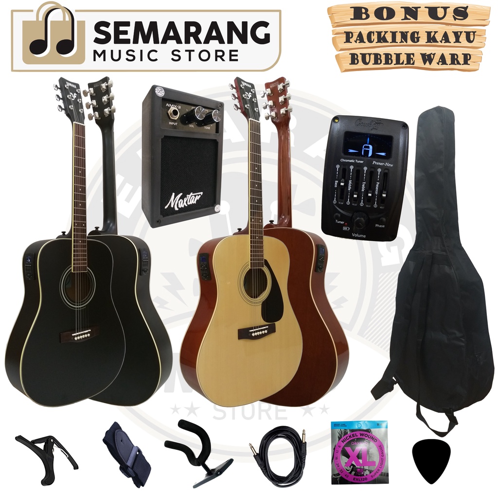 Gitar Akustik Elektrik F310 Equalizer Tuner Cowboy Prener New Custom Paket Super Komplit