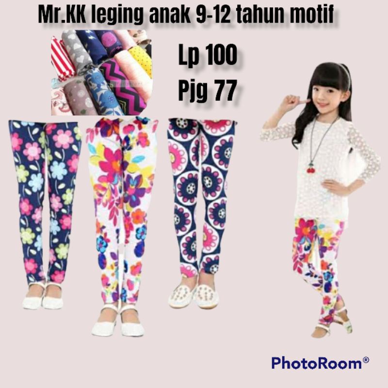 leging anak mr.kk motif 8-12 tahun