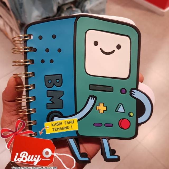 

Miniso Advanture Time BMO Cute Memo Notebook Book Buku 17 x 13cm 100 Sheets GREEN