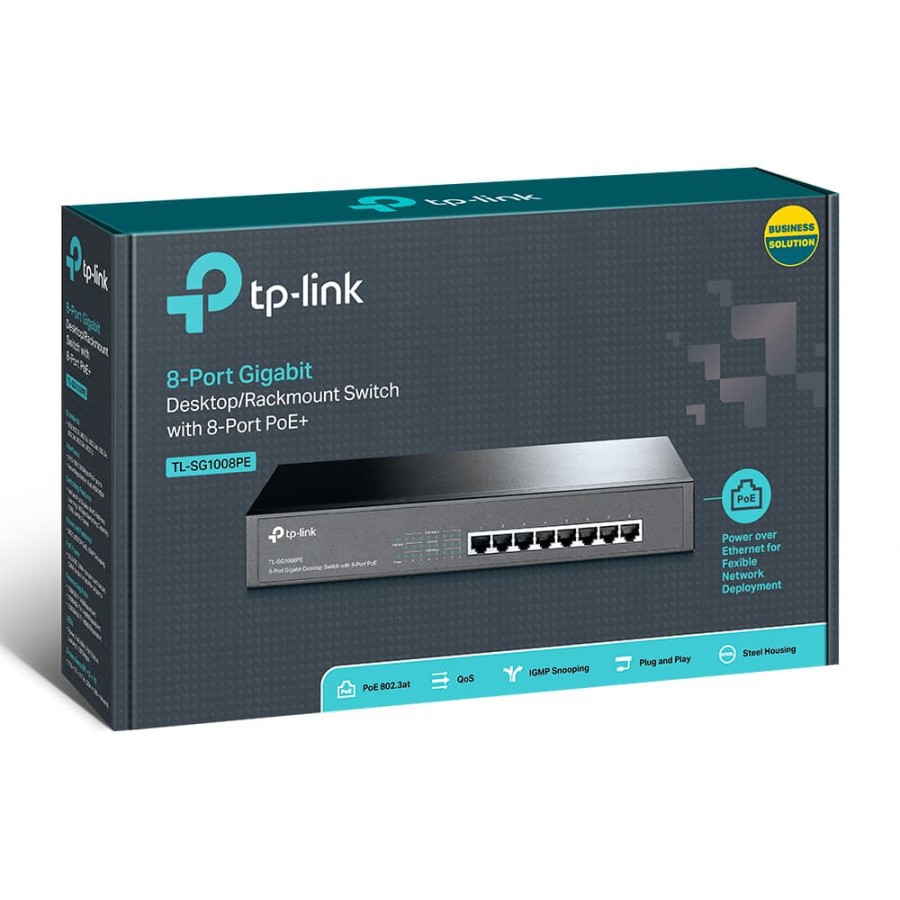 TP-LINK TL-SG1008PE PoE Switch 8 Port Gigabit Full PoE Rackmount