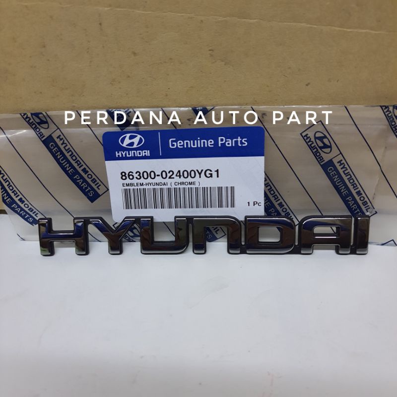 Emblem tulisan Hyundai atoz original