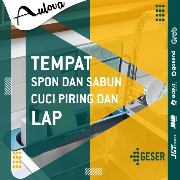 Rak Kotak Plastik Tempat Penyimpanan Spon dan Sabun Cuci Piring G3