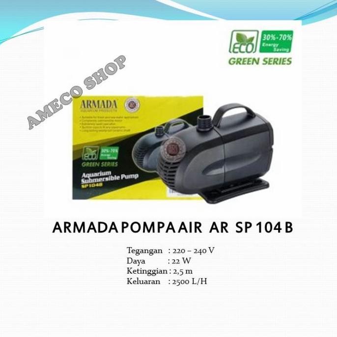 ARMADA Pompa Air Celup Aquarium Body Besar AR SP 104 B