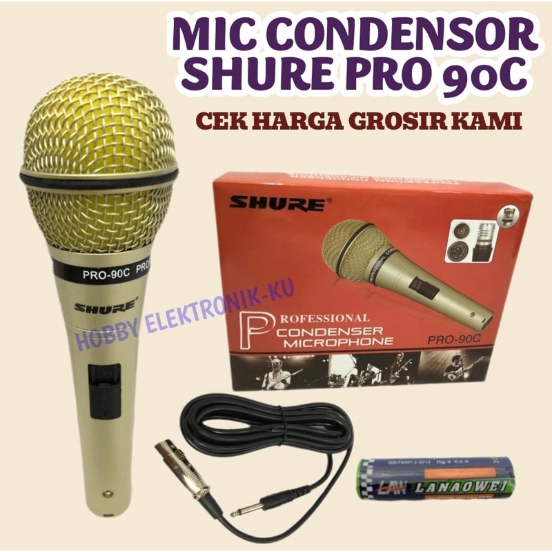 MICROPHONE CONDENSOR SHURE PRO 90C