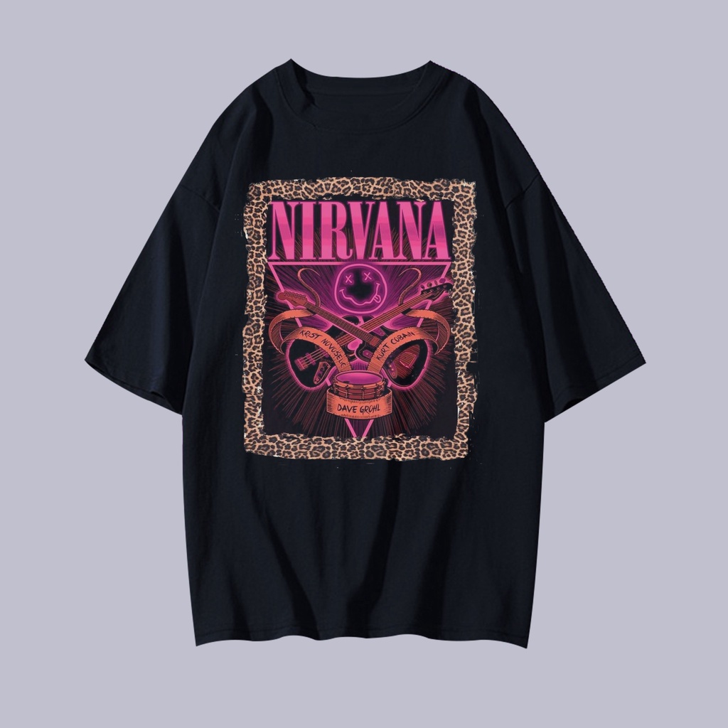 KAOS NIRVANA VINTAGE OVERSIZED T-SHIRT BAND NIRVANA