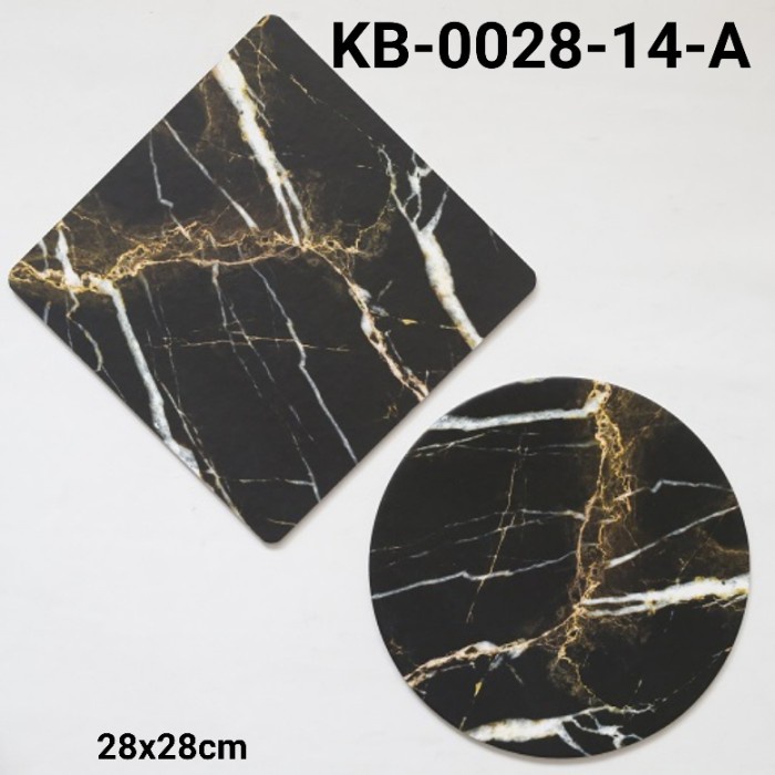 

GR-KB-0028-14 CAKE BOARD ALAS KUE KOTAK BULAT 28CM MARBLE HITAM PUTIH BEST SELLER