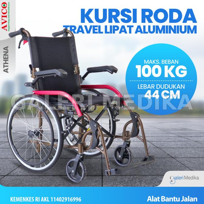 Kursi Roda Avico Standar Aluminium Athena / Wheelchair Avico Athena