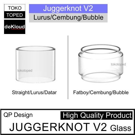 koleksi tabung kaca JUGGERKNOT V2 Replacement | 28mm Lurus - Cembung glass