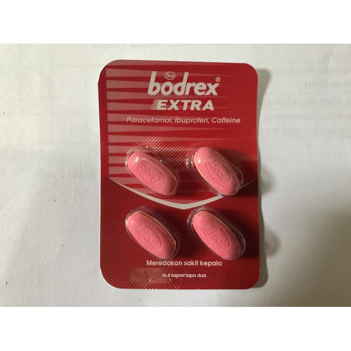 Bodrex Extra 4 Kaplet / Tablet / Obat Sakit Kepala Berat / Paracetamol
