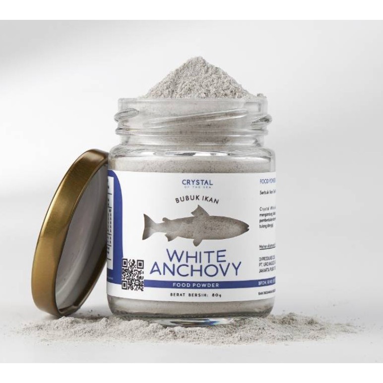 Crystal of the Sea - White Anchovy Brown Anchovy Shrimp Udang Teri Putih Teri Coklat / Ikan Teri Kering Bebas PURA Ancovy  POWDER BUBUK TERI NASI kaldu tabur mpasi crystal