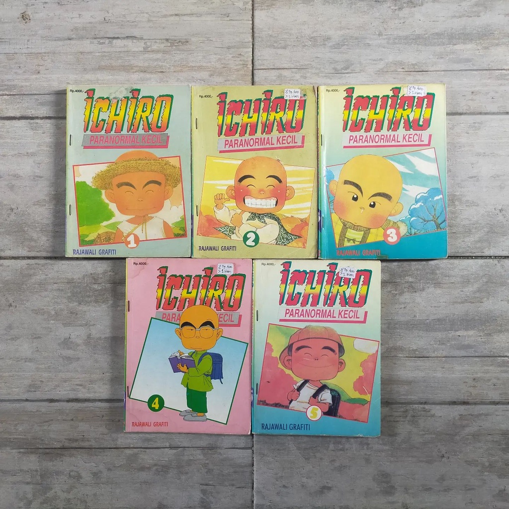 Buku Komik Jepang Langka Ichiro Paranormal Kecil 1-5