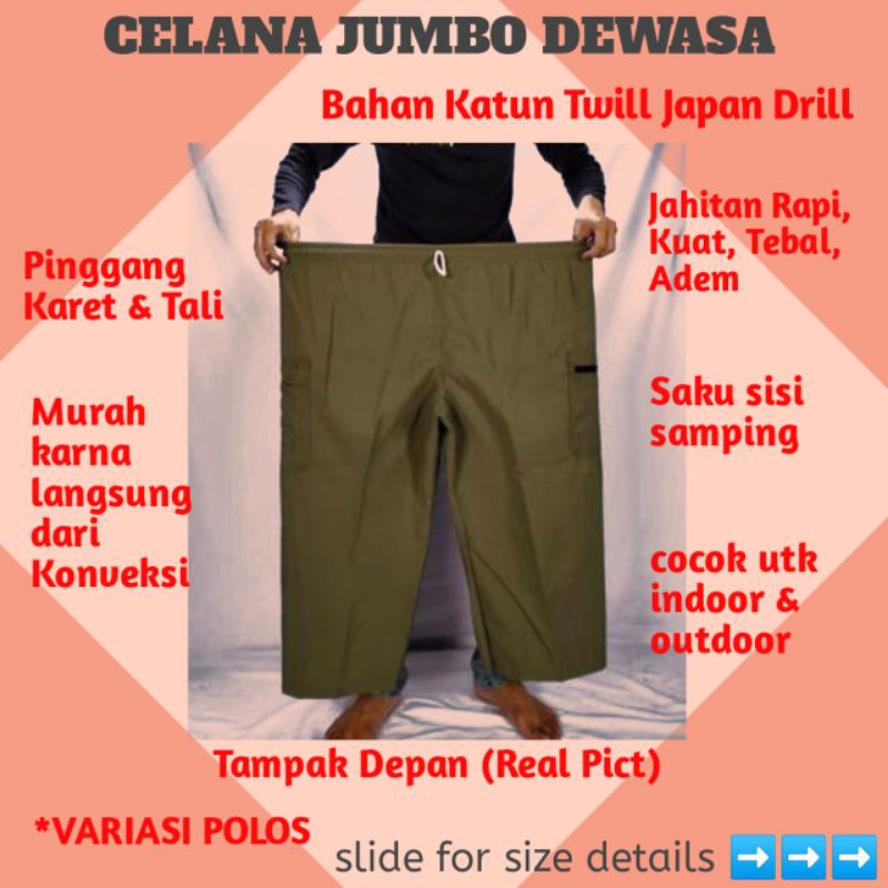 Celana Sirwal Jumbo Pangsi Pria Desawa Celana Bahan Peralatan Ibadah Pria Dewasa Jumbo Adem Halus