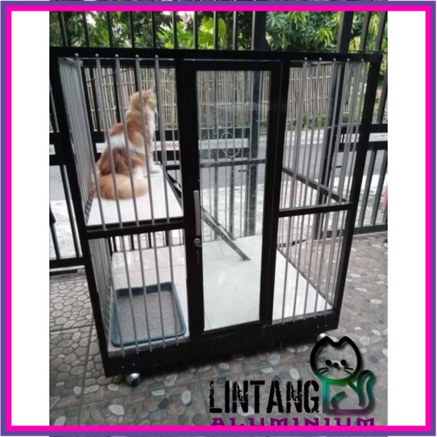 Kandang Kucing Minimalis jeruri Hitam 1Kamar