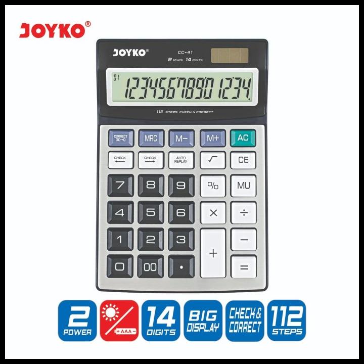

Calculator / Kalkulator Joyko Cc-41 / 14 Digits / Check Correct