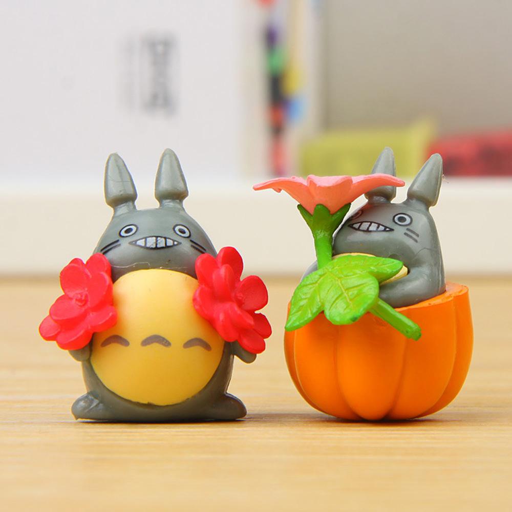 Agustina Lanskap Mikro 8PCS Model Totoro Lucu Miniatur Anime Jepang Peri Taman Ornamen