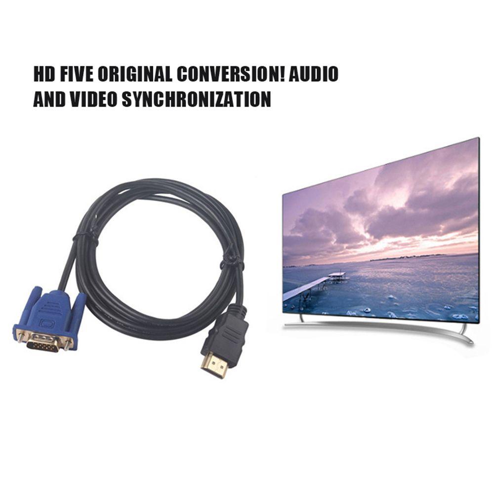 WONDER Kabel Video 1.8M 6FT Bermanfaat Definisi Tinggi Profesional HDMI Ke VGA Untuk HDTV PC Laptop