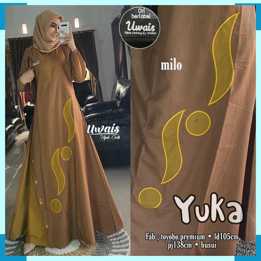 DRESS GAMIS. YUKA MAXY. FASHION MUSLIM WANITA. BY UWAIS