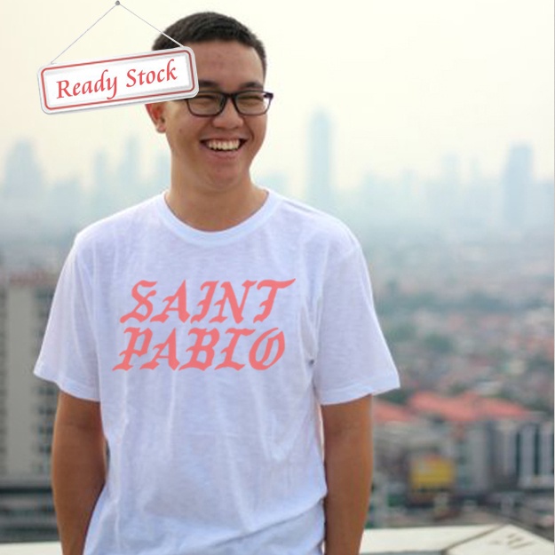 Kaos Kanye West KIM KARDASHIAN Saint Pablo Tshirt Casual Unisex T-SHIRT Bahan Katun New Cotton Tees