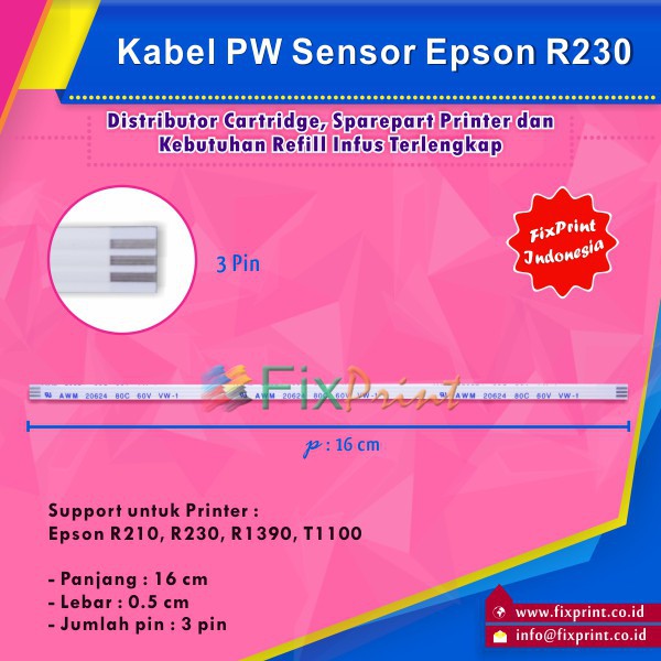 Kabel PW Sensor Epson R230 R230x R210 T1100 R1390 1390 (NEW) Murah