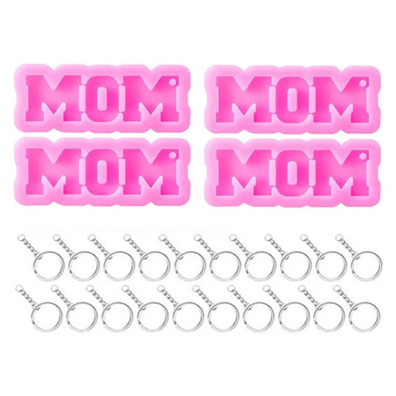 SIY  MOM Shape  Key Chain Epoxy Resin Silicone Mold for Diy Unique Gift