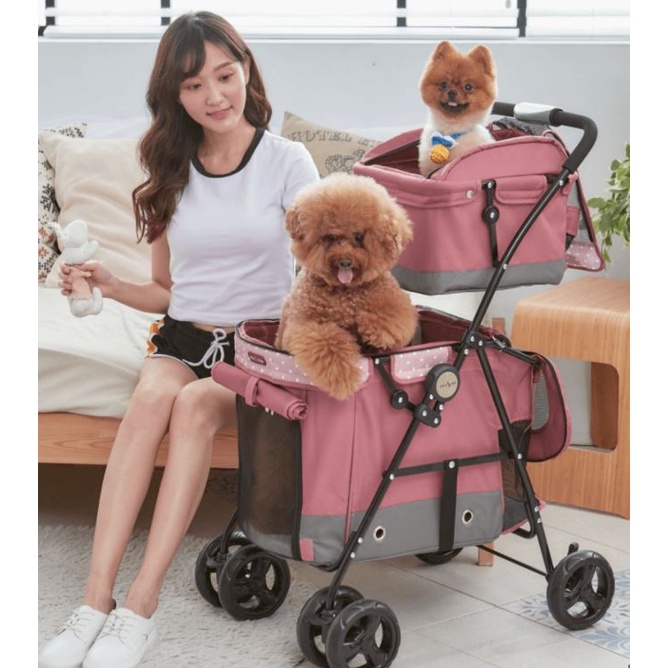 Double Decker Pet Stroller Anjing & Kucing | Pet Cargo | Lerys