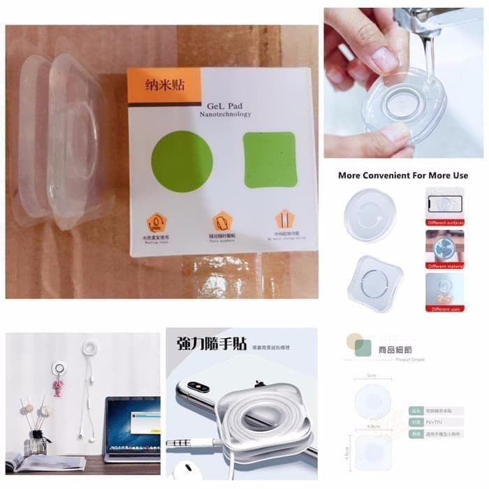 Nano Grip Gel Pad Nanotechnology Original Holder Smartphone Serbaguna