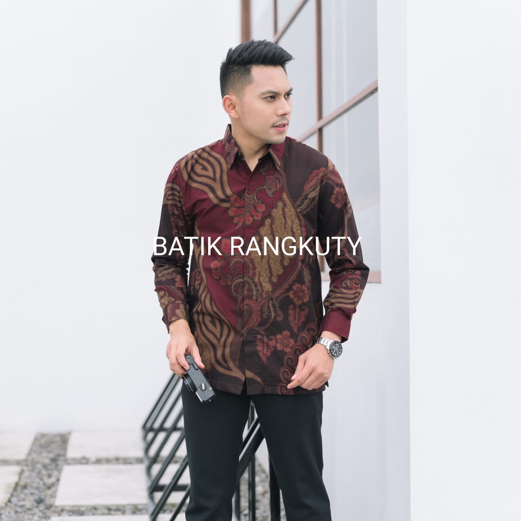 Batik Pria Lengan Panjang Batik Pria Modern REGULER FIT Batik Pria Lengan Panjang Premium Slim fit