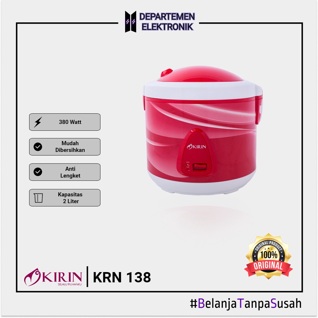 MAGIC COM  RICE COOKER KIRIN 138 MURAH BANGET / GARANSI RESMI