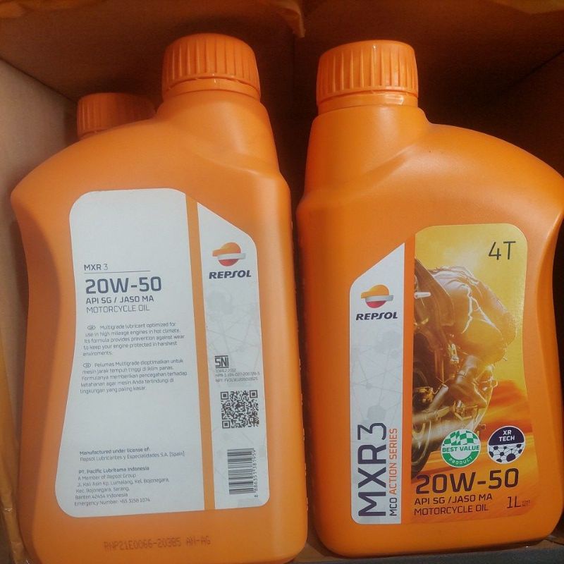 Oli Mesin Repsol Moto Super 20W50 1L 4T