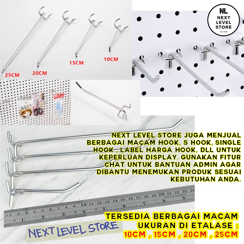 Triangle Hook Ram Tripod 10 CM Display Besi Stainless TEBAL 4.8mm 5mm ( Jarak Antar Kaki 2,5cm) LINK GROSIR