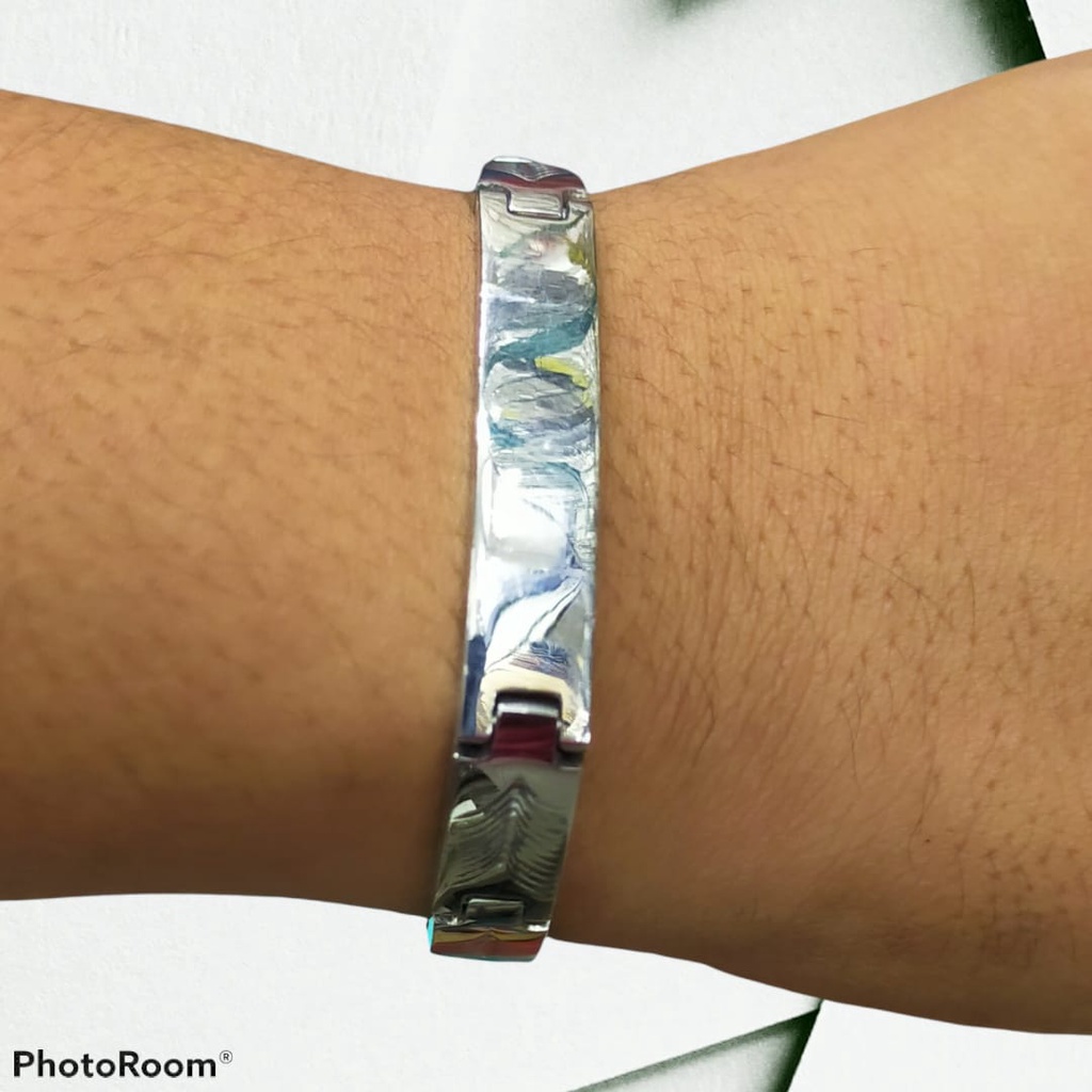 Gelang Baja Model Rantai Jam Pria Anti Karat Selamanya Gelang Baja Putih Cowok Gelang Pria Keren Bis