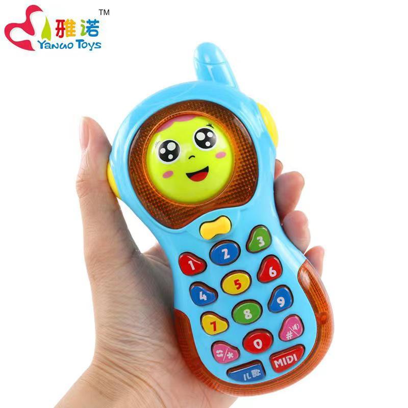 MAINAN EDUKASI BABY HANDPHONE TOYS BABY - LAMPU DAN MUSIK WAJAH SMILE - BD