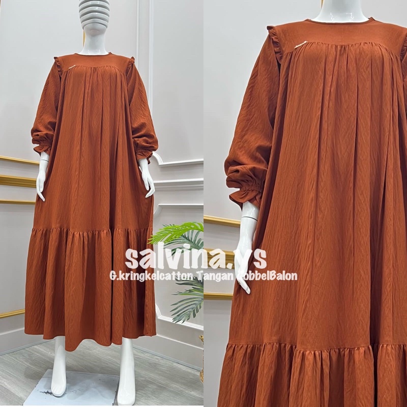 GAMIS TANGAN BALON SALVINA