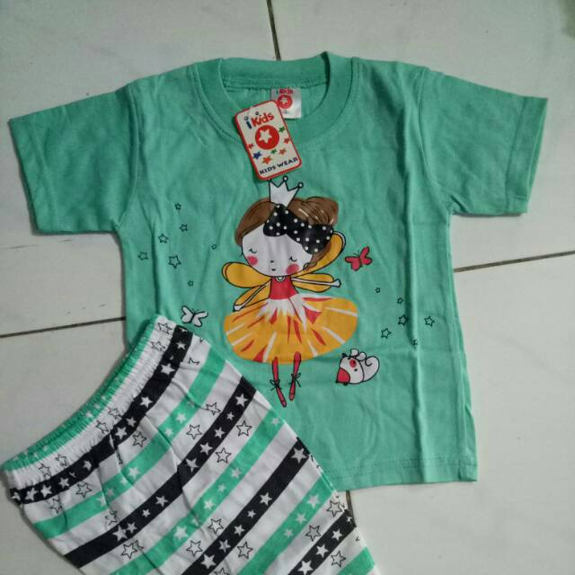 IKIDS GIRL setelan Anak Pendek Size  1-8