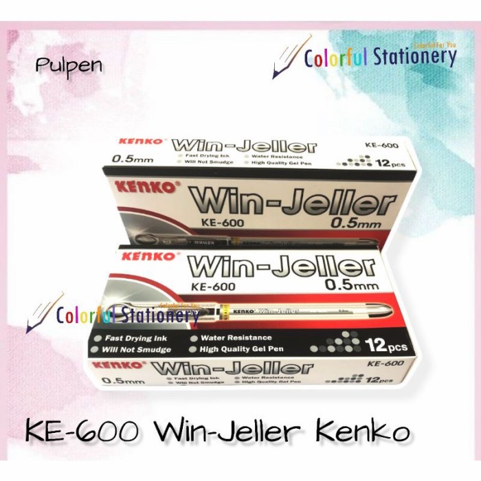 

Cuci Gudang Pulpen / Ballpoint / Pen Gell Kenko Win-Jeller Ke-600 (12 Pcs) Bergaransi