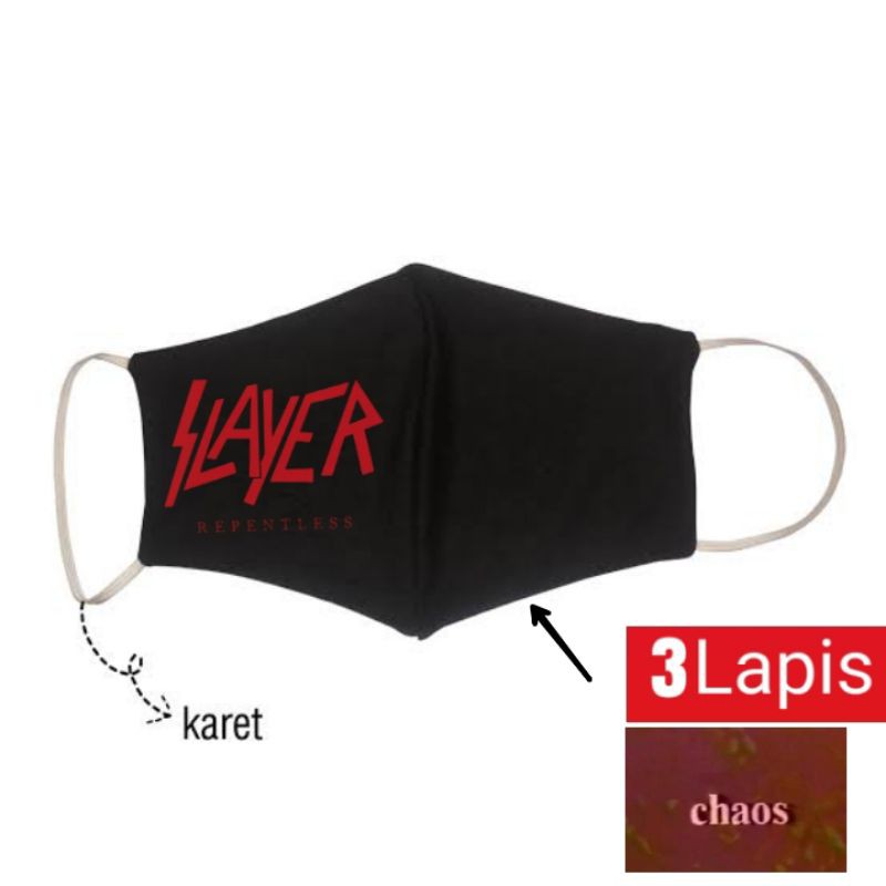 Masker BAND SLAYER / masker kain 3 spy SLAYER