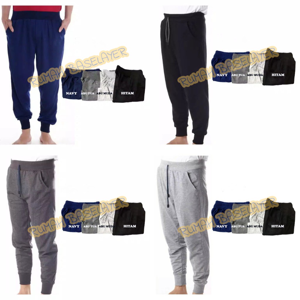 Celana Jogger Pants Polos Panjang Babyterry GYM FITNESS 