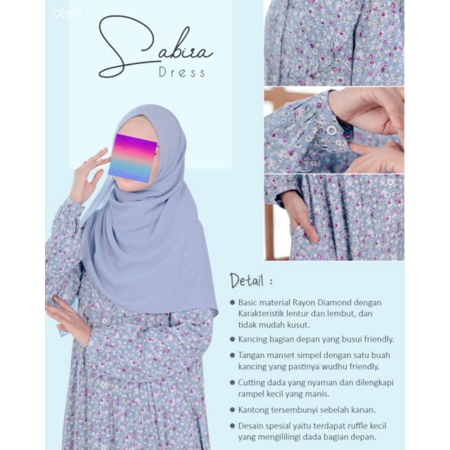 Gamis Rayon Sabira Dress By D'Olea