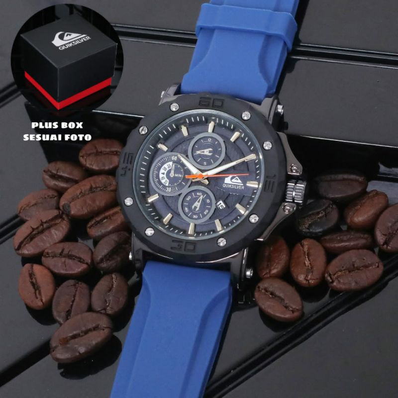 Jam Tangan Quicksilver Pria Rubber Jam Tangan Mewah Kece Pria