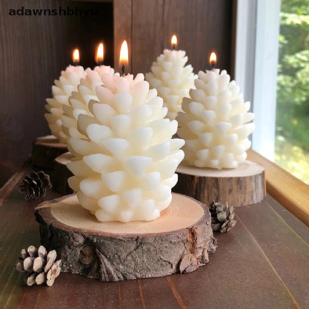 Adawnshbhyu Cetakan Silikon Kerucut Pinus 3D Untuk Membuat Lilin DIY Cetakan Lilin Silicone Wax Mold