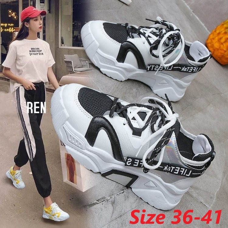 Sepatu Olahraga Import Wanita Sneakers Cewek Sepatu Sport Sepatu Tali Perempuan Sneker SP-125