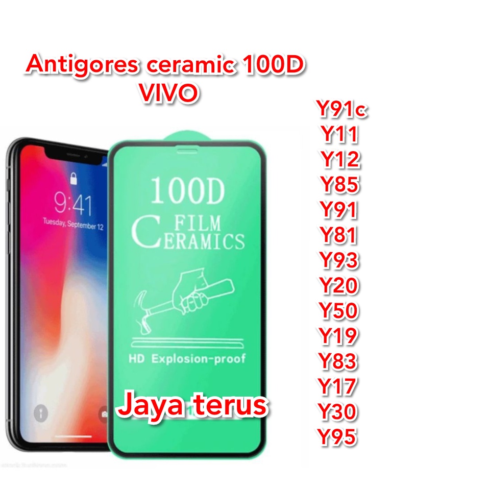 Vivo A5/A9/A3s/A1k/A7/A5s/A12/A31/A71/A53/A33/A52/A72/A92/A92s AntiGores Ceramic 100D