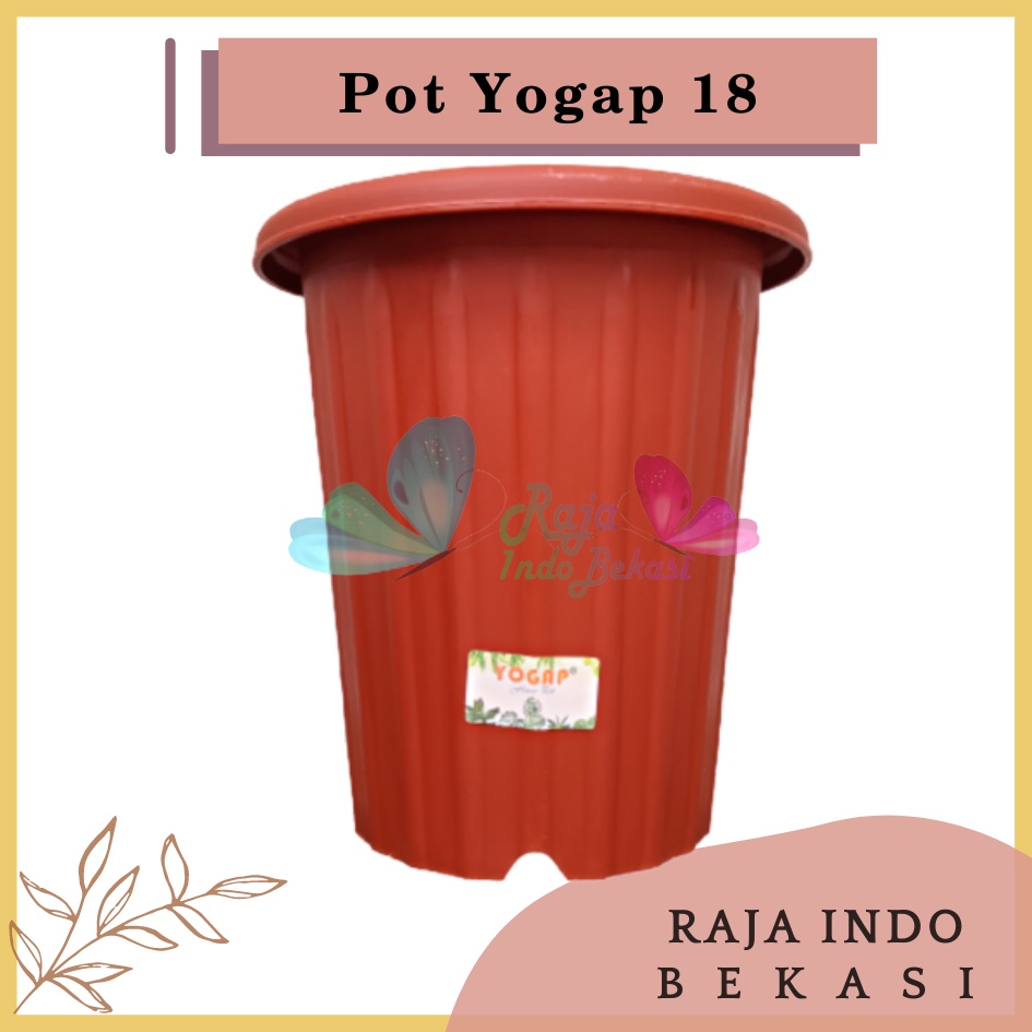 Pot Yogap 18 Merah Bata Coklat Bata Teraccotta Terakota Tinggi Tebal Berkualitas Pot Yogap 18 19 25 30 Murah