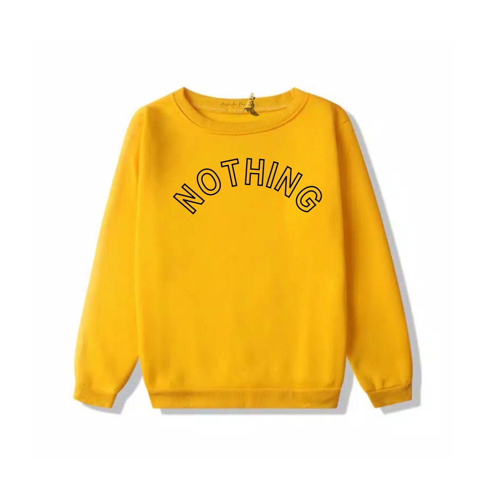 SWEATER OVERSIZE CREWNECK NOTHING STREETWEAR  SWEATSHIRT PRIA DAN WANITA