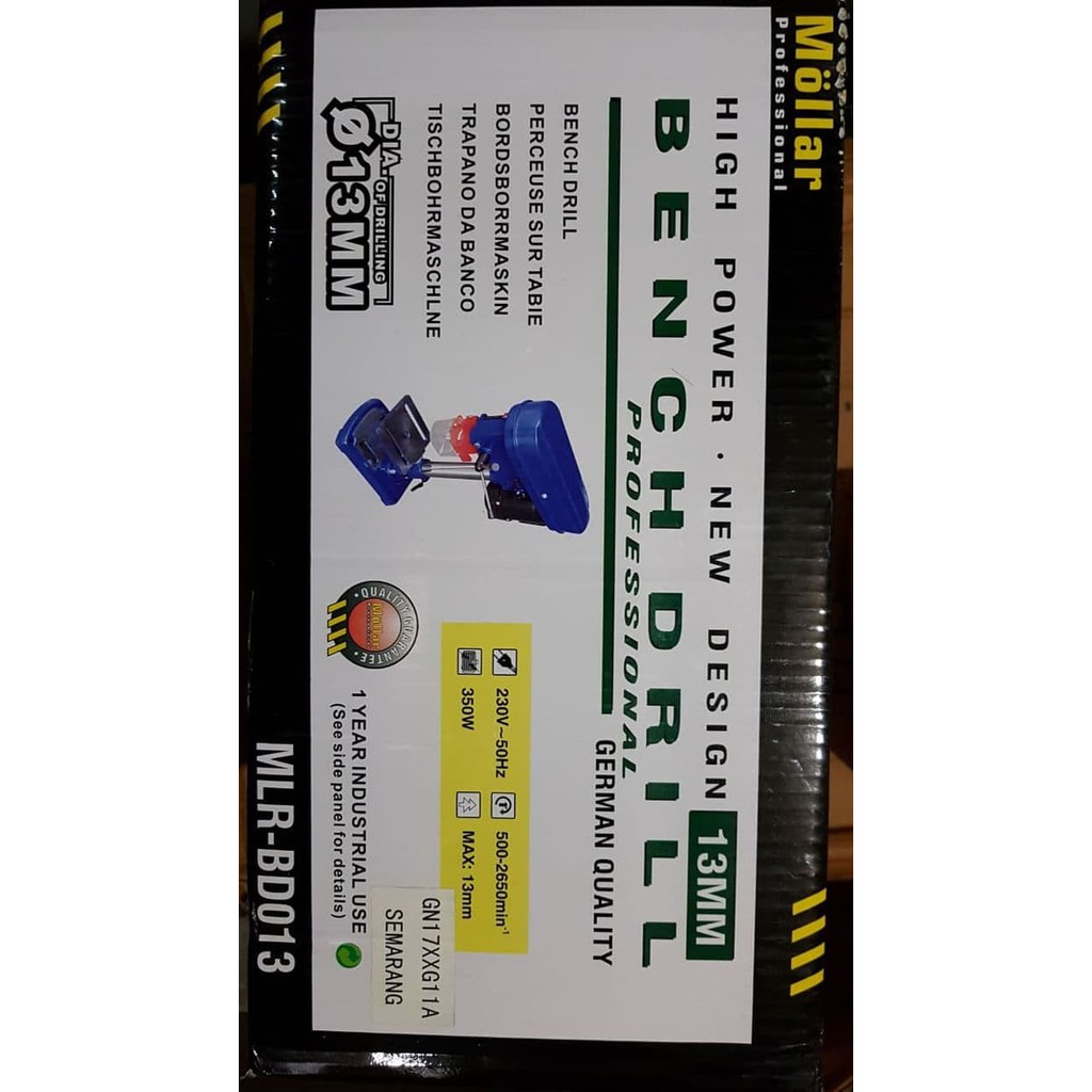 MOLLAR Mesin Bor Duduk 13 mm Bench Drill skls OSCAR