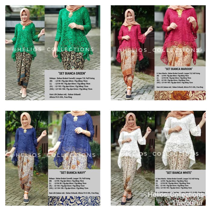 DRESS BATIK ATASAN BIANCA WHITE/KUTUBARU/KEBAYA BRUKAT/KUTUBARU BRUKAT/BATIKs - Putih, L  IWAZAH OF