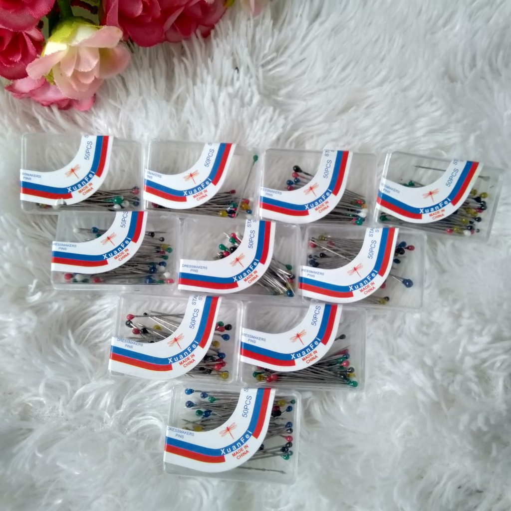 JARUM PENTUL MINI / JARUM PENTUL HIJAB ISI 50PCS TERMURAH