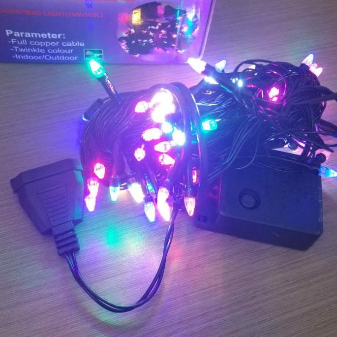 Lampu Natal Led , Dekorasi , Twinkle Light RGB , Panjang 10 meter